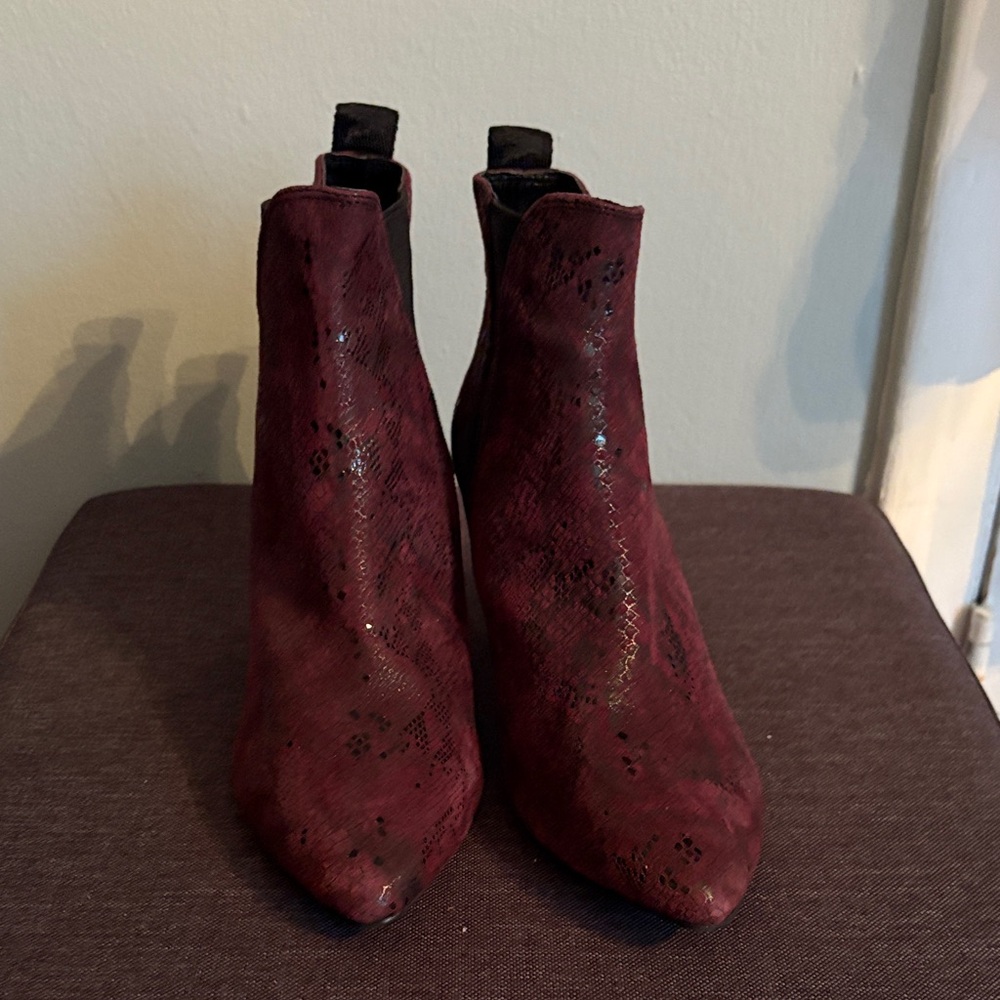 DKNY Maroon Ankle Booties